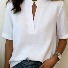 Josie | Women's Short Sleeve V-Neck Blouse