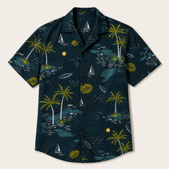 Elio | Tropical Hawaiian Shirt with Coconut Print