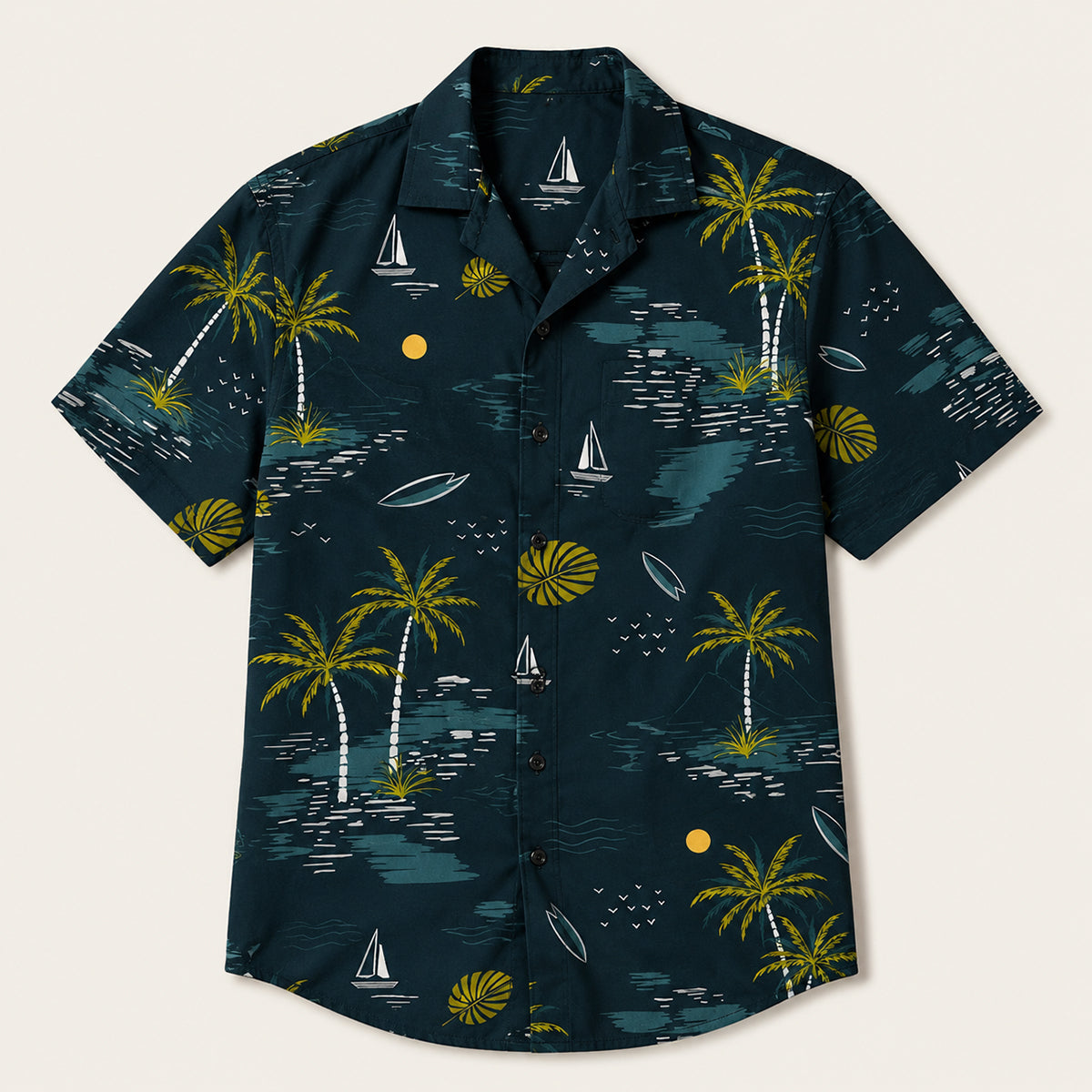 Elio | Tropical Hawaiian Shirt with Coconut Print