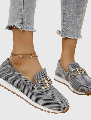Katrien | Casual Orthopaedic Slip-On Loafers – Grey