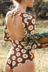 Lumi | Floral Long Sleeve Swimsuit with High Neck