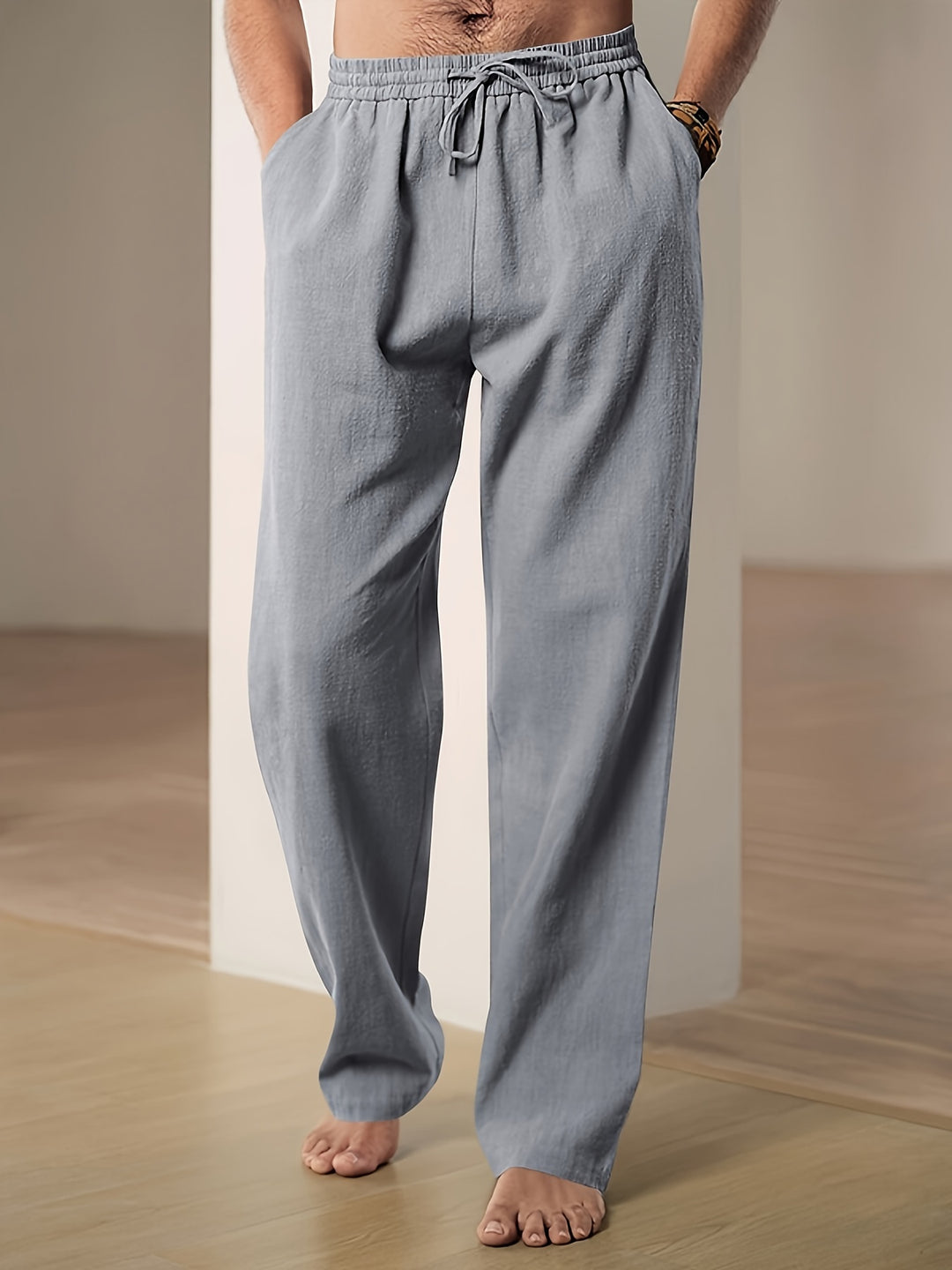 Alaric | Relaxed Linen Pants for Warm Weather Days – Grey