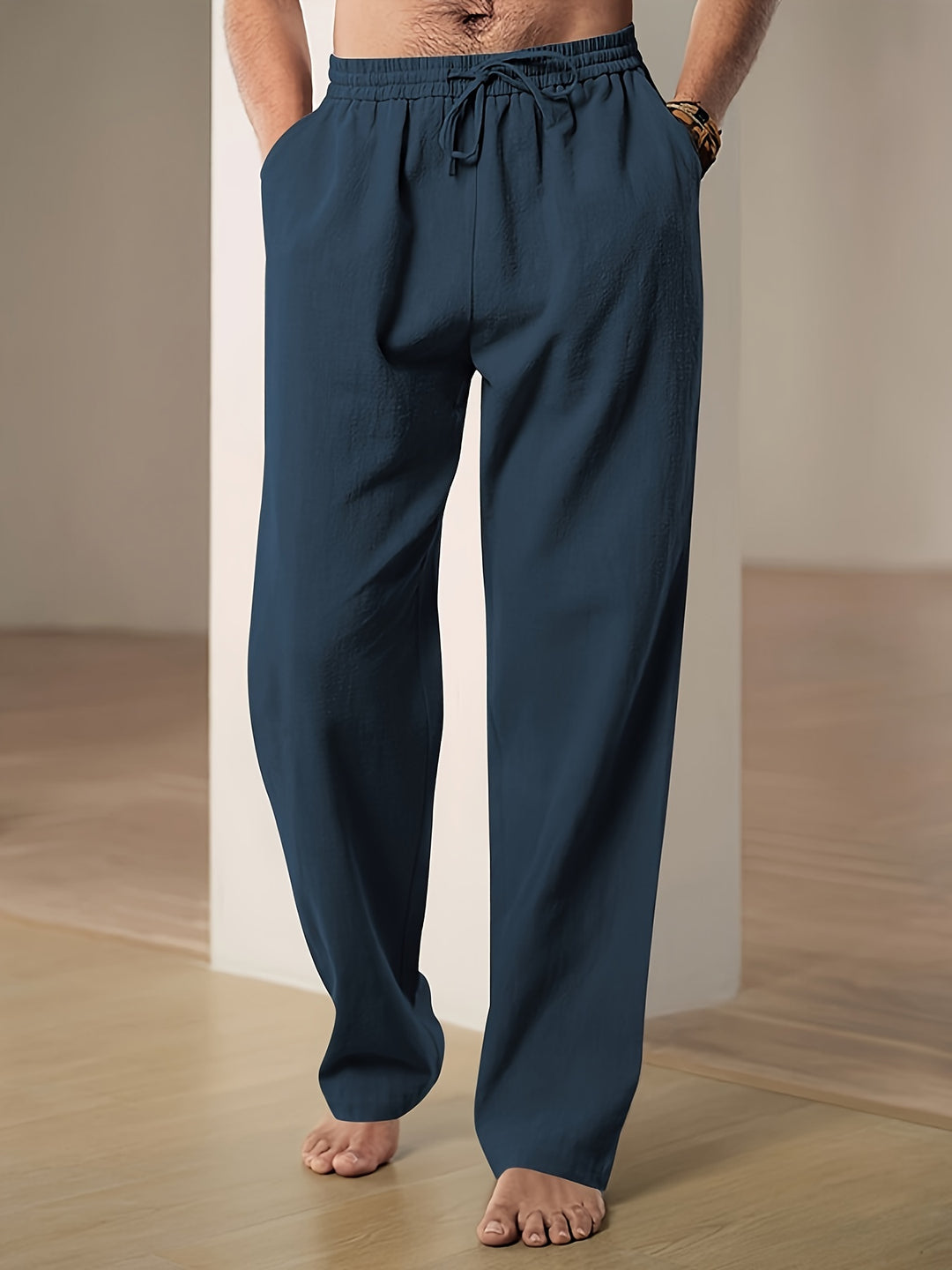 Alaric | Relaxed Linen Pants for Warm Weather Days – Navy