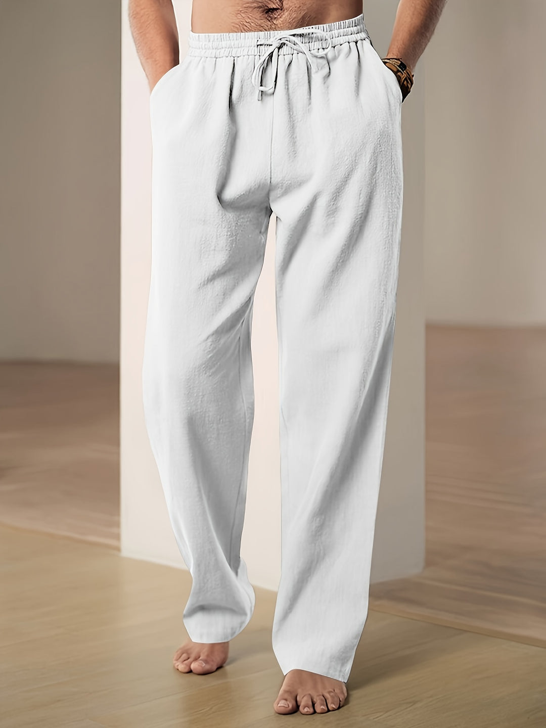 Alaric | Relaxed Linen Pants for Warm Weather Days – White