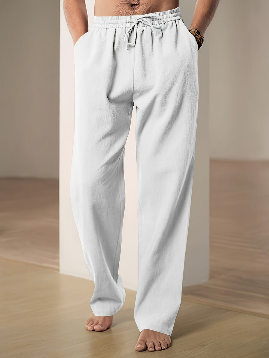 Alaric | Relaxed Linen Pants for Warm Weather Days – White