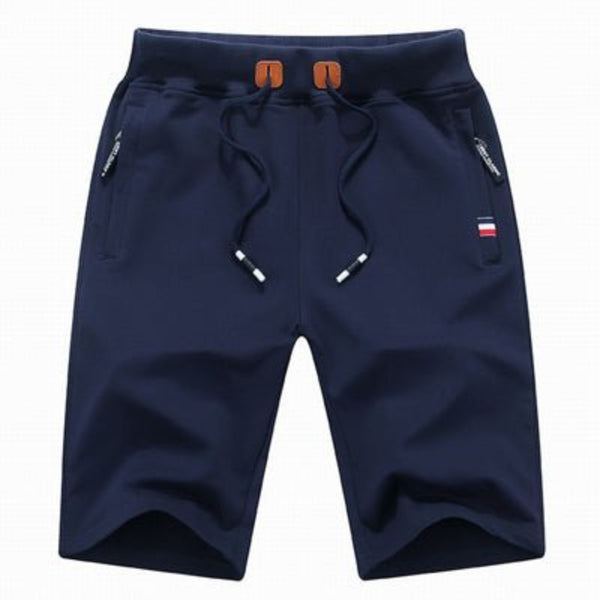 Brodie | Cotton Shorts with Zip Pockets – Blue