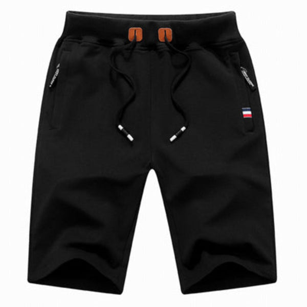 Brodie | Cotton Shorts with Zip Pockets – Black