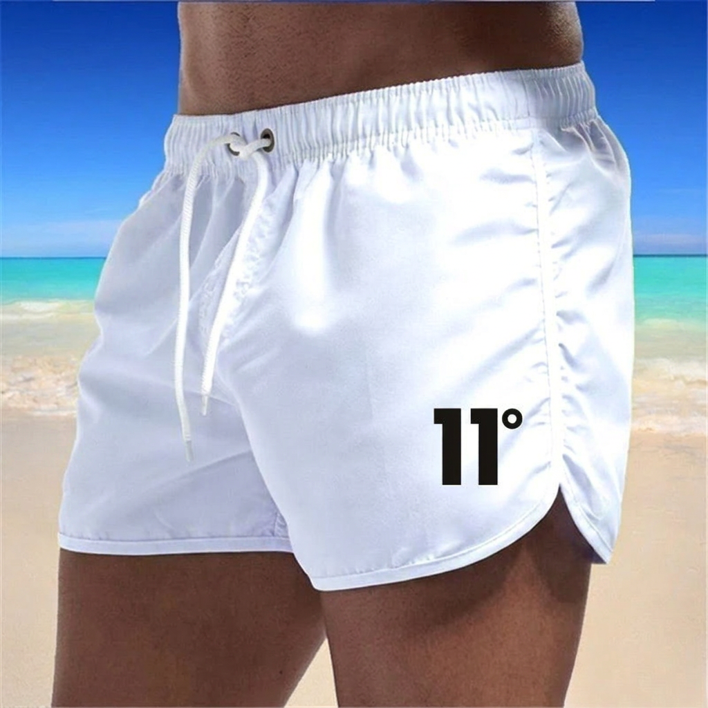 Knox | Swim Shorts with Side Vents – White