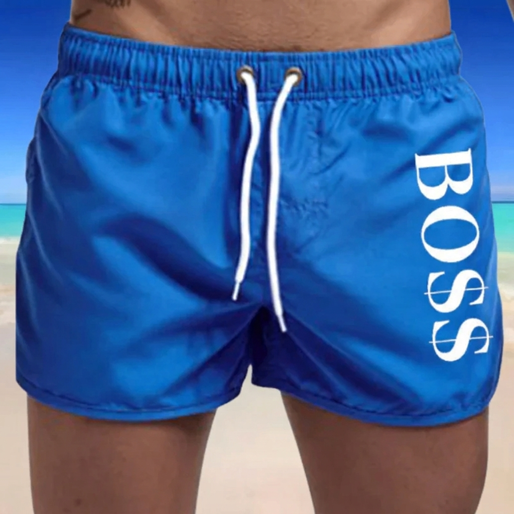 Nico | Swim Shorts with Vertical Detailing – Royal Blue