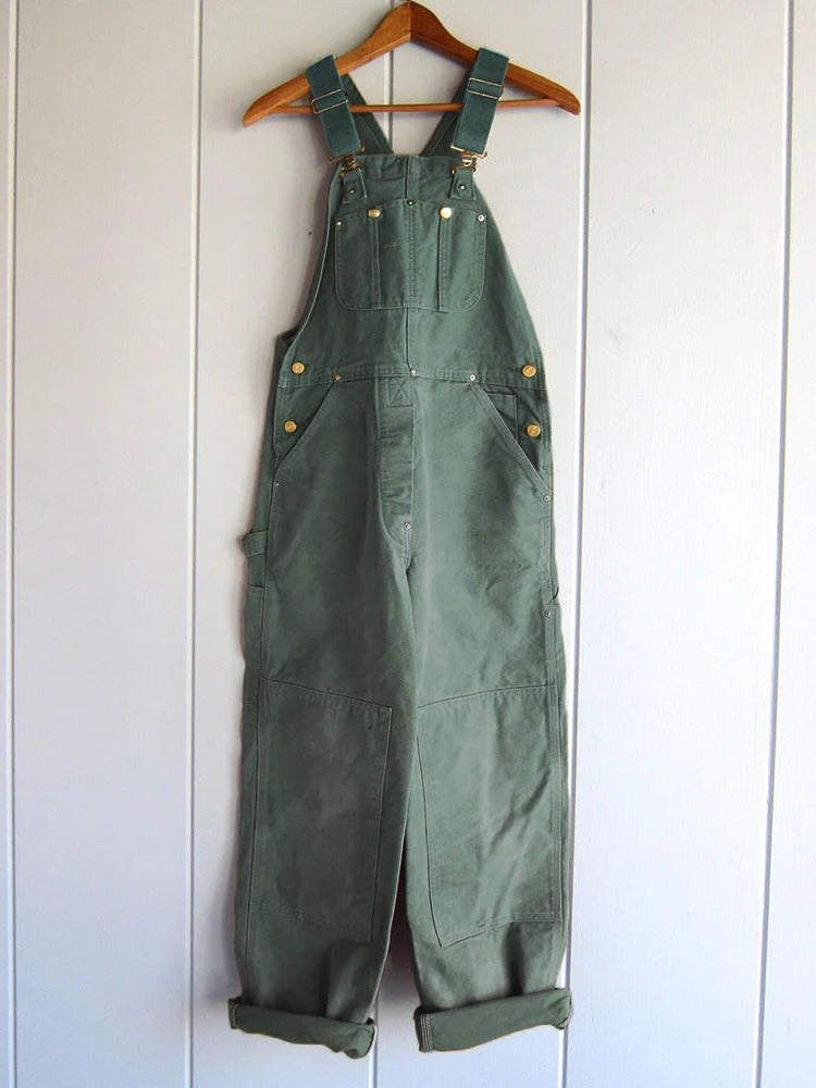 Sorrel | Relaxed Utility Jumpsuit with Adjustable Straps – Green