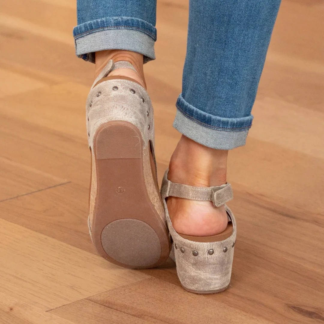 Vesna | Women's Suede-Look Wedge Platform Sandals