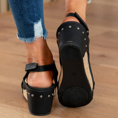 Vesna | Women's Suede-Look Wedge Platform Sandals