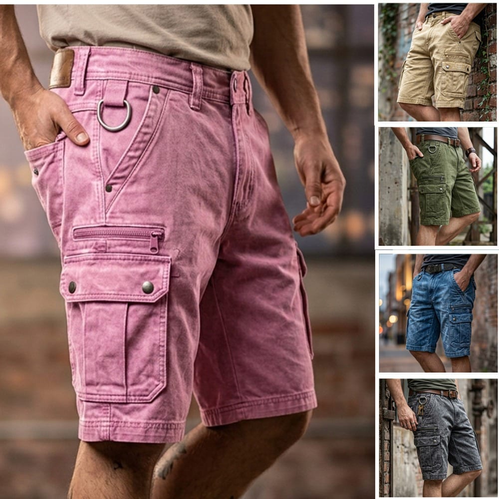 Roscoe | Denim Cargo Pocket Shorts
