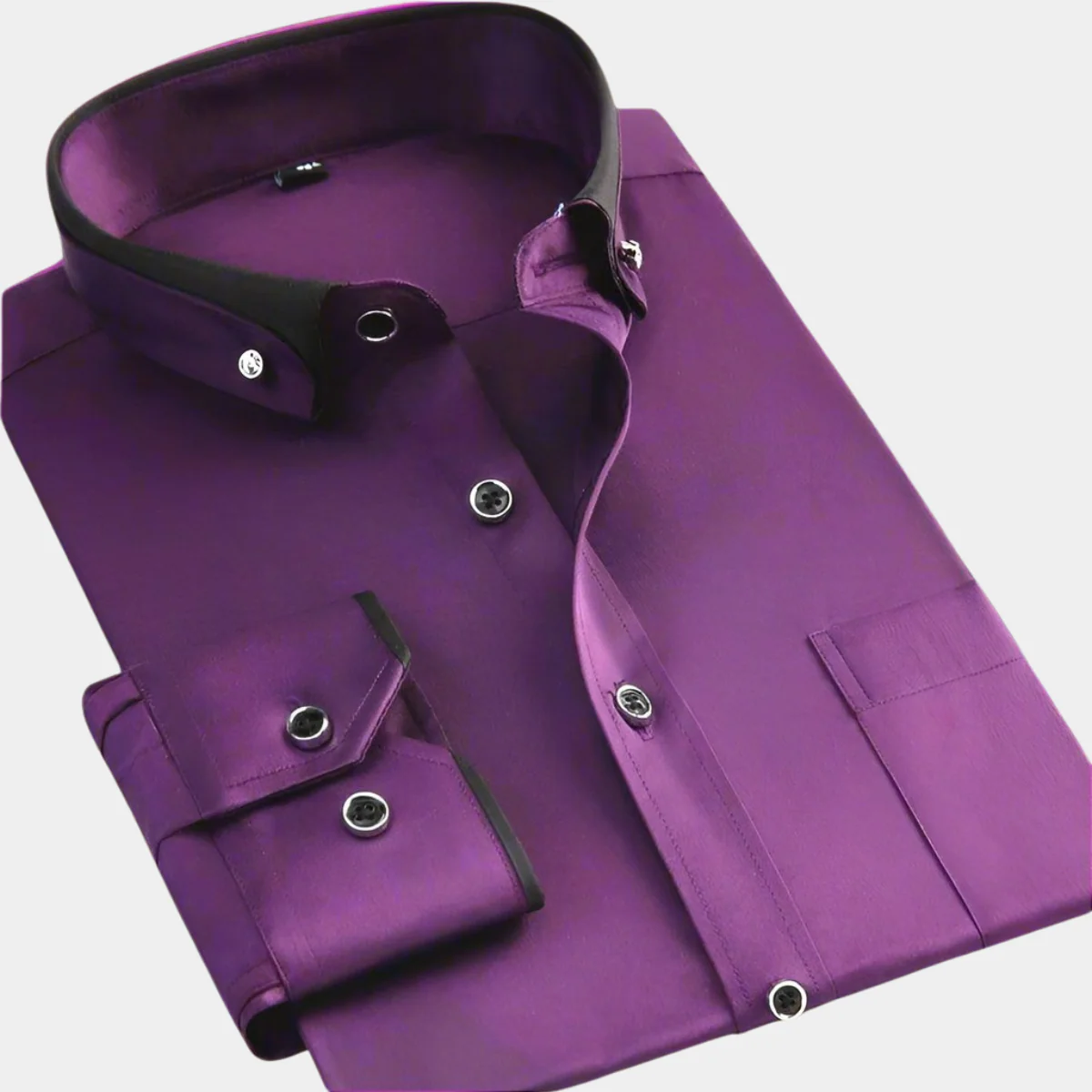 Miles | Classic Long Sleeve Shirt – Purple