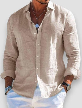Hudson | Men's Lightweight Linen Shirt – Khaki