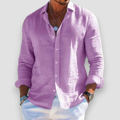 Hudson | Men's Lightweight Linen Shirt – Violet