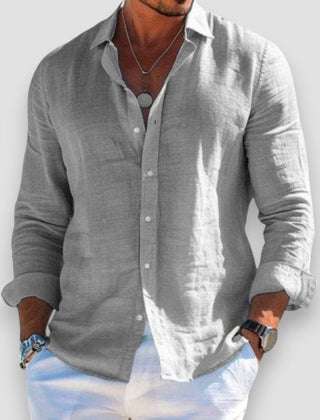 Hudson | Men's Lightweight Linen Shirt – Grey
