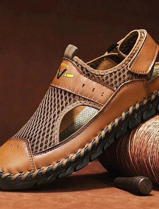 Hendrix | Men's Closed Toe Orthopaedic Sandals – Brown