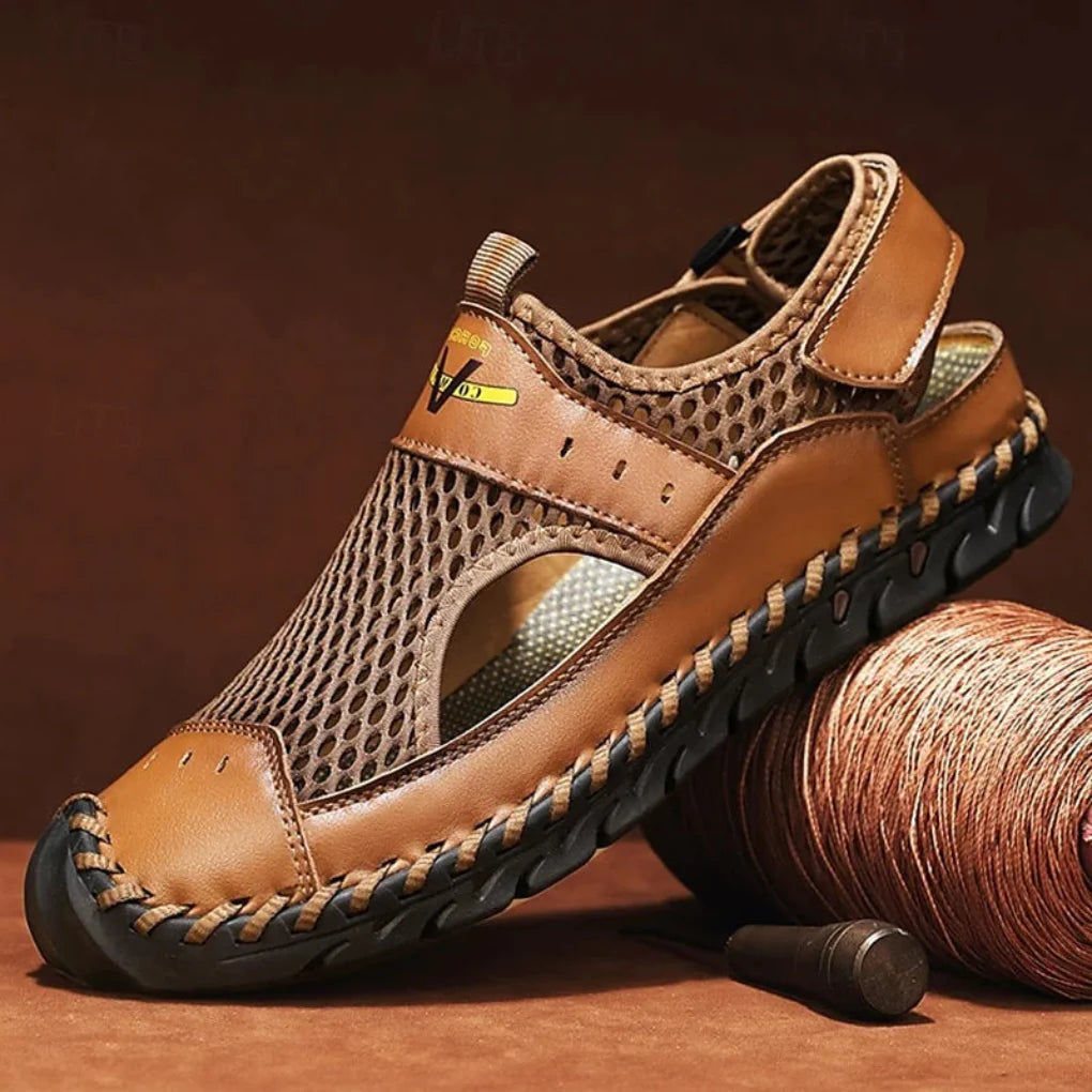 Hendrix | Men's Closed Toe Orthopaedic Sandals – Brown