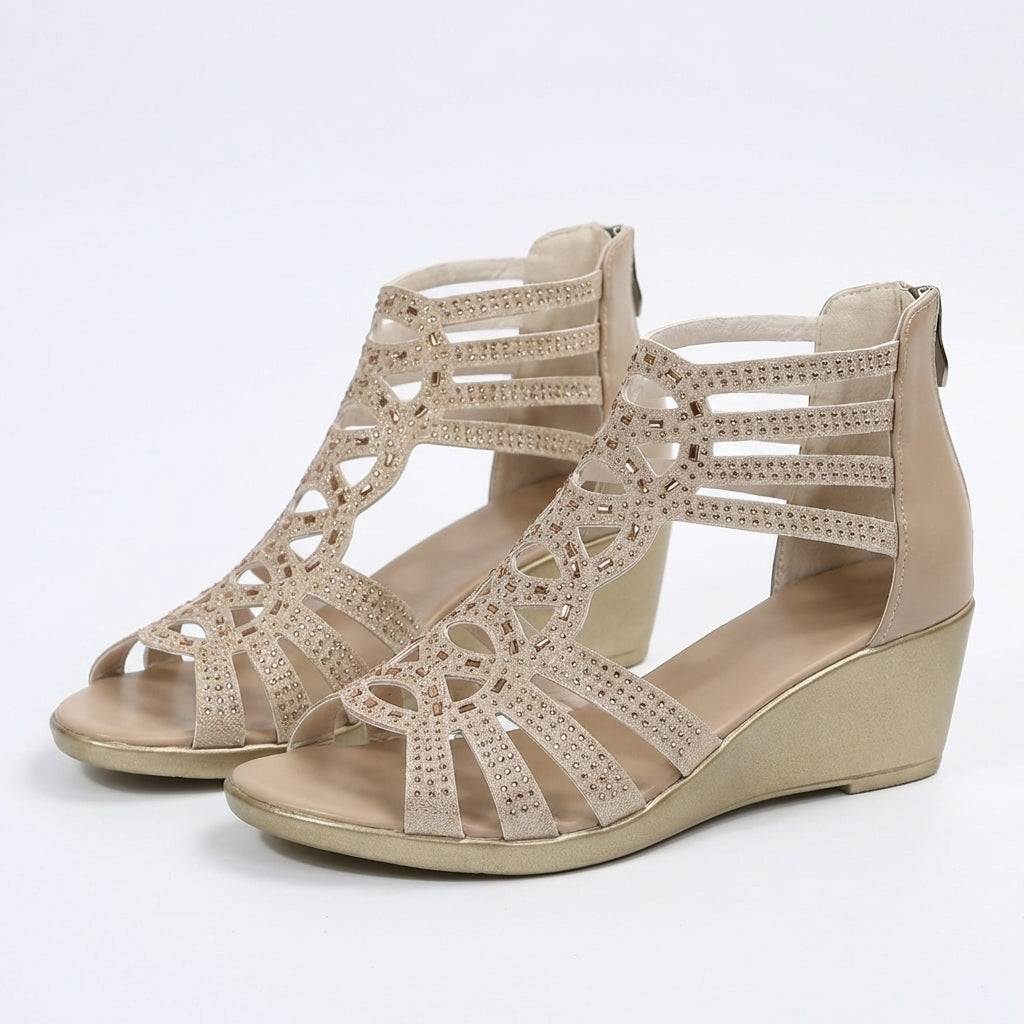 Ondine | Fashionable Orthopaedic Strap Sandals – Beige