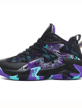 Fletcher | Men's Graphic High-Top Basketball Sneakers – Black