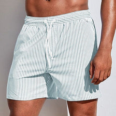 Barnaby | Men's Striped Beach Shorts – Light Green