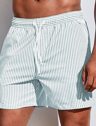 Barnaby | Men's Striped Beach Shorts – Light Green