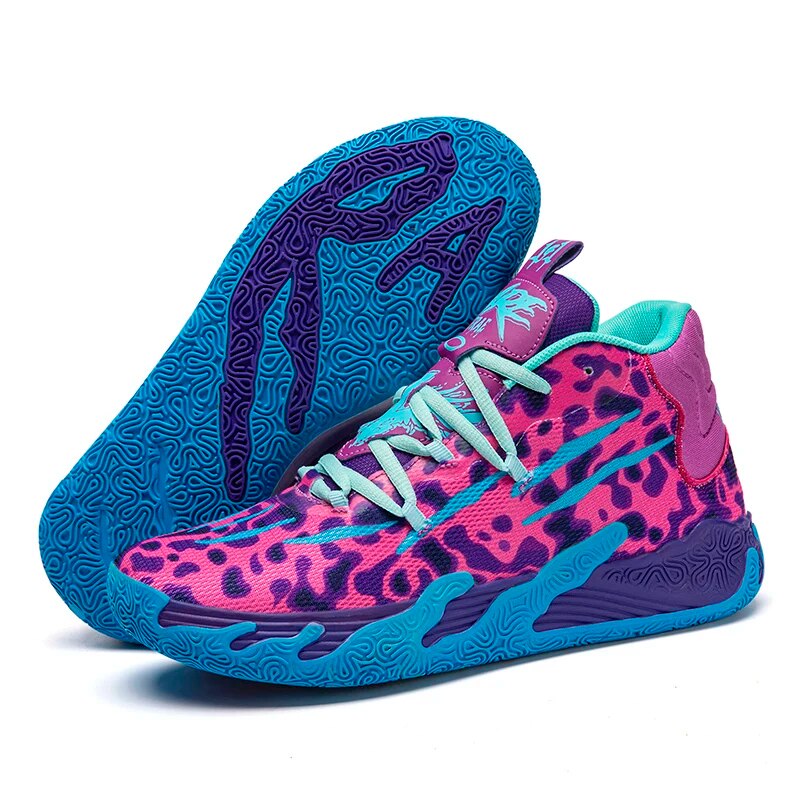 Cassius | Men's High-Top Basketball Sneakers – Blue