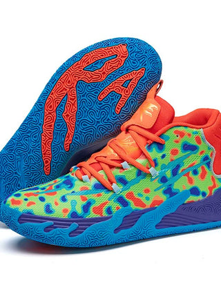 Cassius | Men's High-Top Basketball Sneakers – Orange