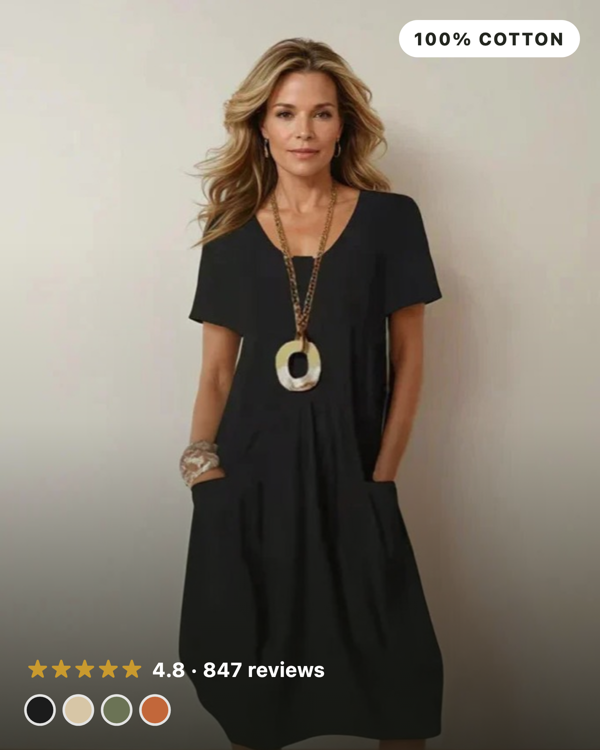 Junia | Casual Flow Dress with Pockets