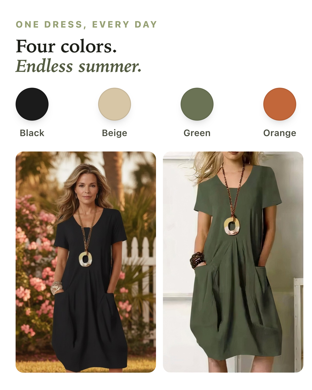 Junia | Casual Flow Dress with Pockets