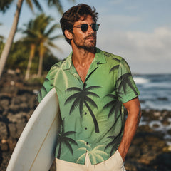 Elio | Tropical Hawaiian Shirt with Coconut Print