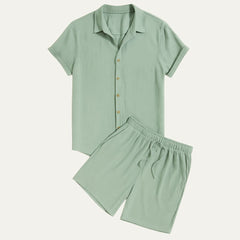 Garrick | Camp Collar Shirt and Shorts Set