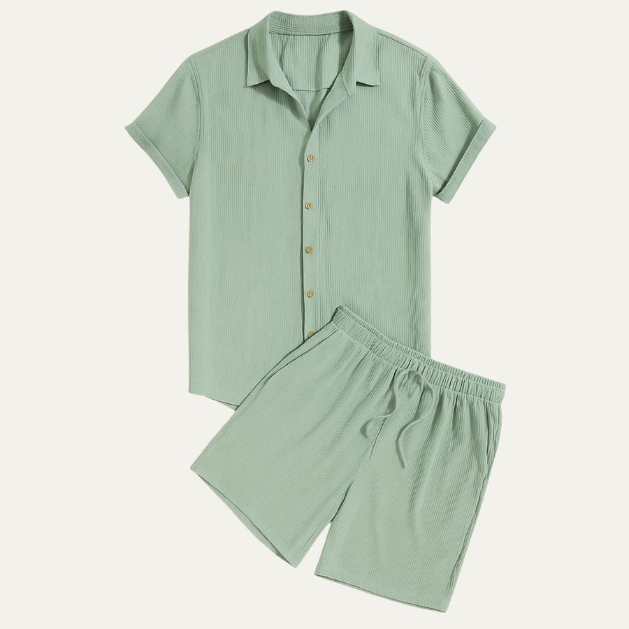 Garrick | Camp Collar Shirt and Shorts Set