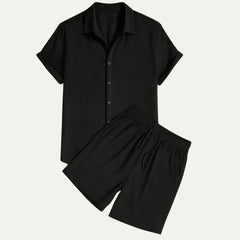 Garrick | Camp Collar Shirt and Shorts Set