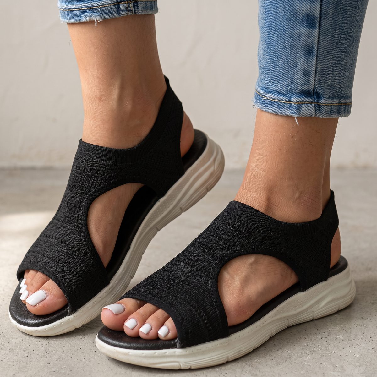 Opaline | Orthopaedic Sandals with Arch Support – Black