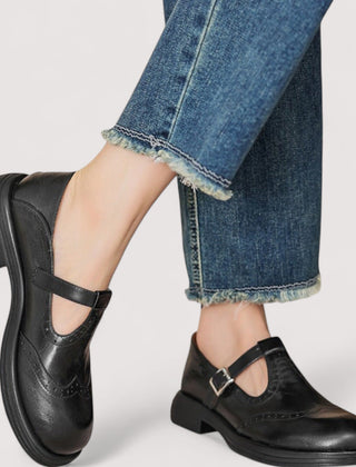 Annika | Comfort Mary Jane Flats – Black