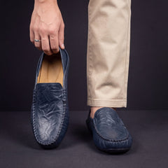 Orson | Grained Leather Laceless Moccasins