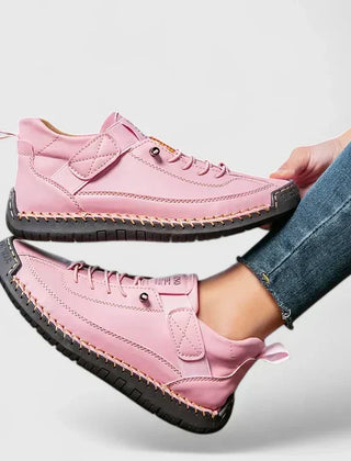 Davina | Cushioned Orthopaedic Wide Fit Sneakers – Pink