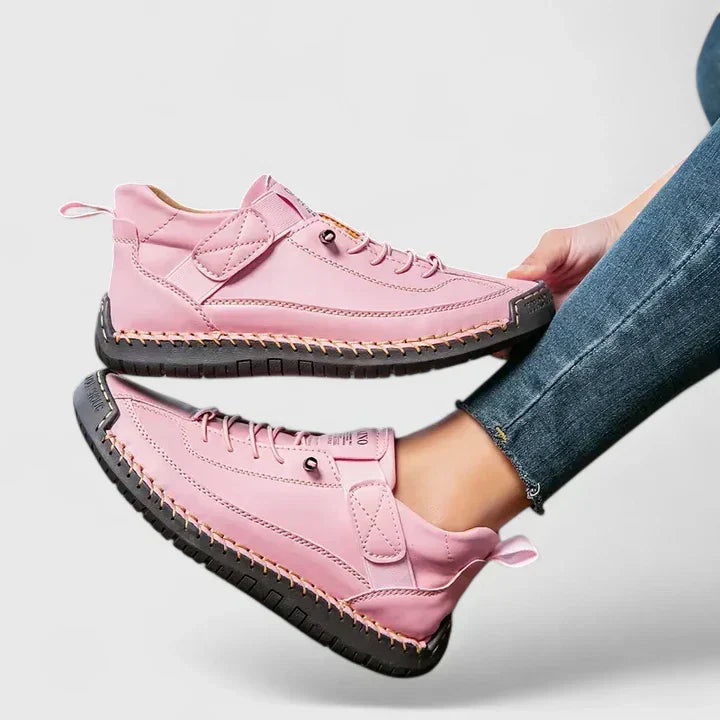 Davina | Cushioned Orthopaedic Wide Fit Sneakers – Pink