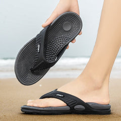 Everett | Men's Acupressure Massage Flip-Flops – Black