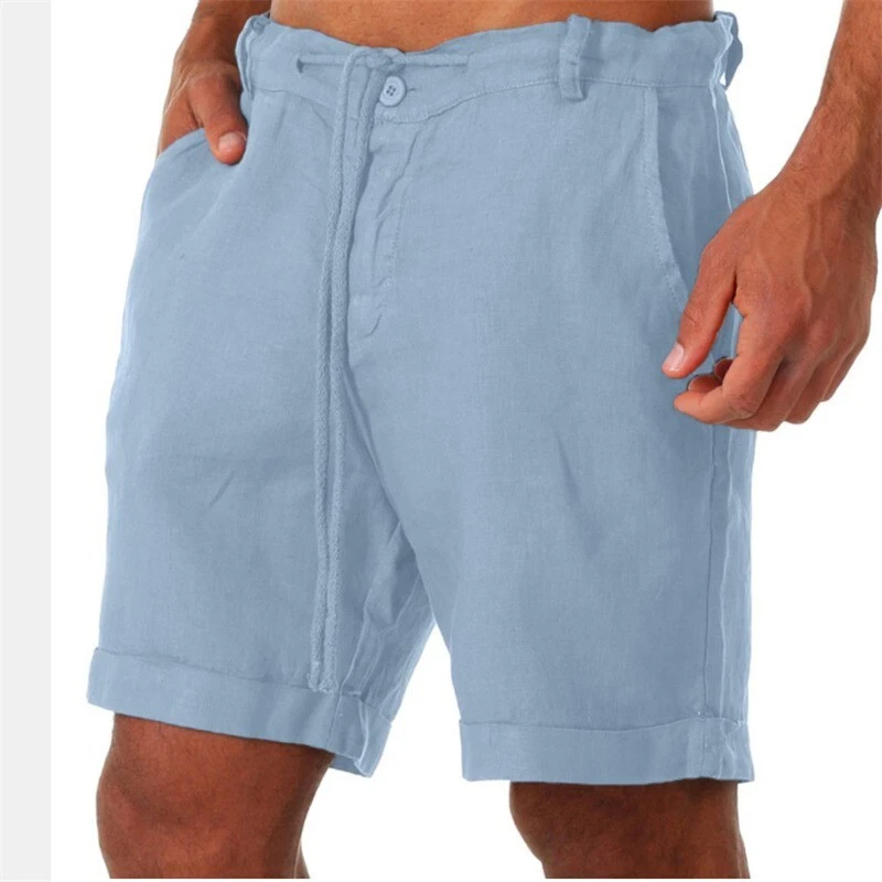 Seb | Three-Quarter Beach Shorts for Summer Days – Light Blue