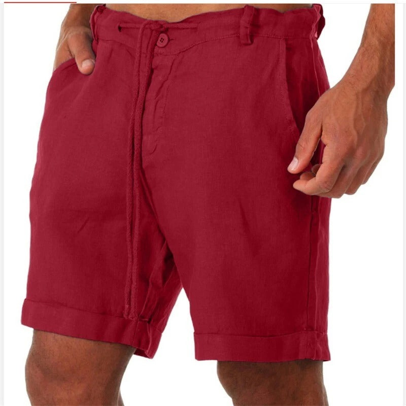 Seb | Three-Quarter Beach Shorts for Summer Days – Red