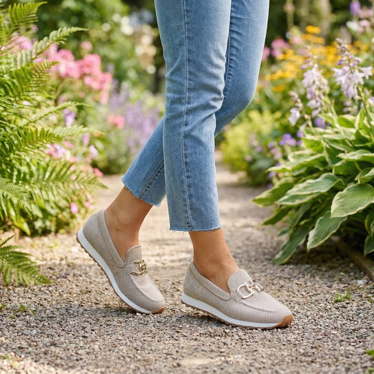 Margaux | Mesh Loafer Sneakers with Lug Sole