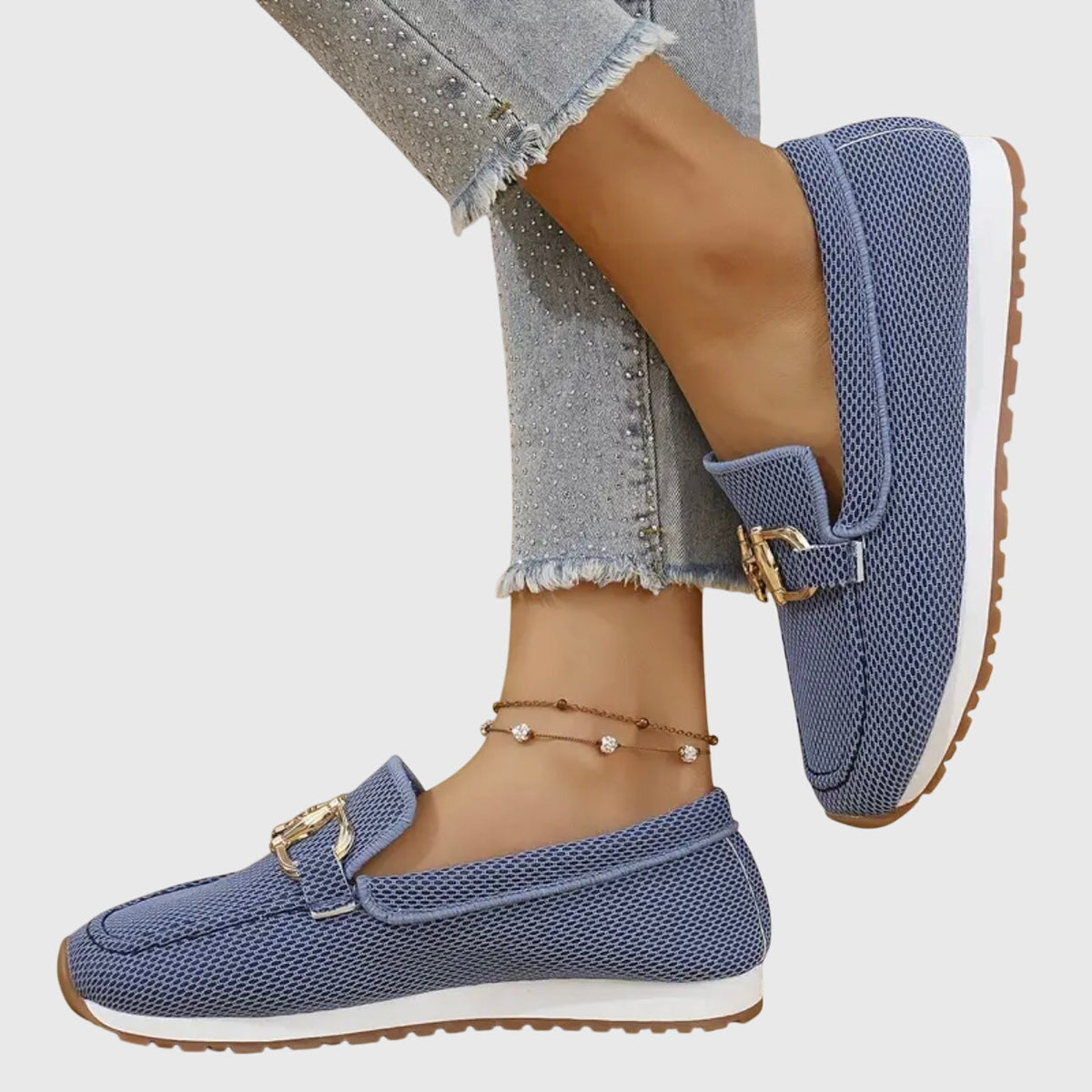 Margaux | Mesh Loafer Sneakers with Lug Sole