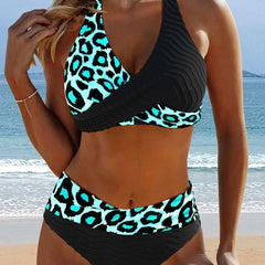Delphine | Criss Cross Bikini with High Waist – Black