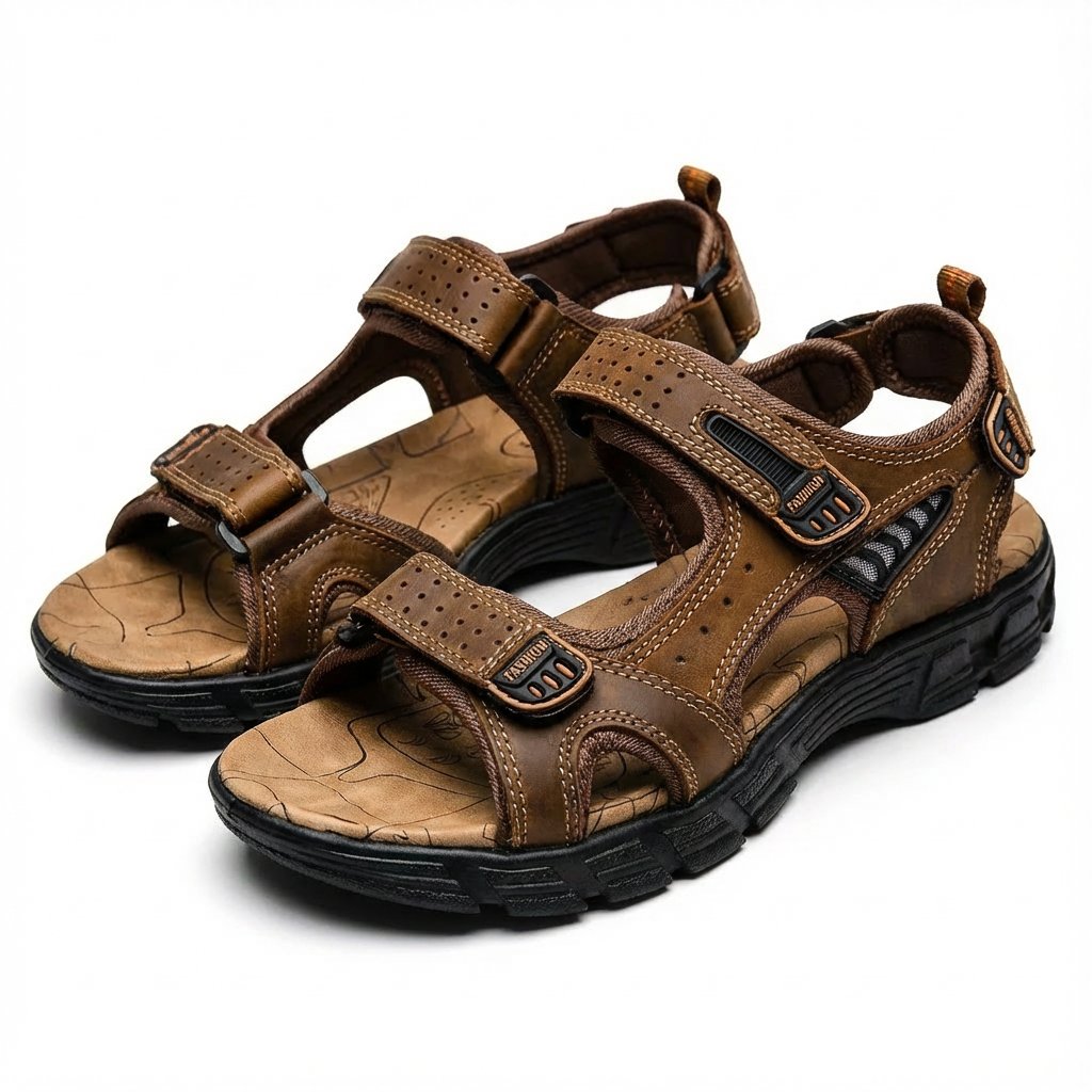 Rowan | Unisex Hiking Sandals with Grip Sole – Brown