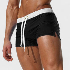 Emmett | Quick-Dry Drawstring Swim Shorts – Black