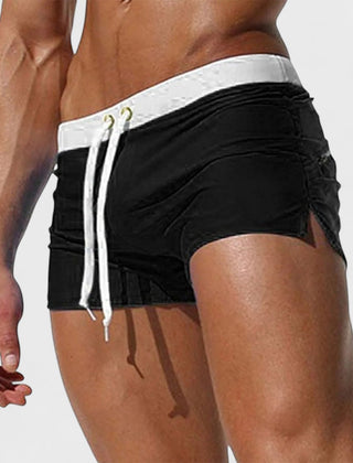 Emmett | Quick-Dry Drawstring Swim Shorts – Black