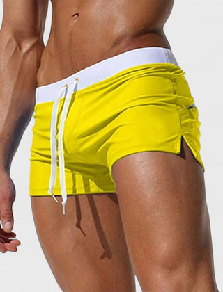 Emmett | Quick-Dry Drawstring Swim Shorts – Yellow
